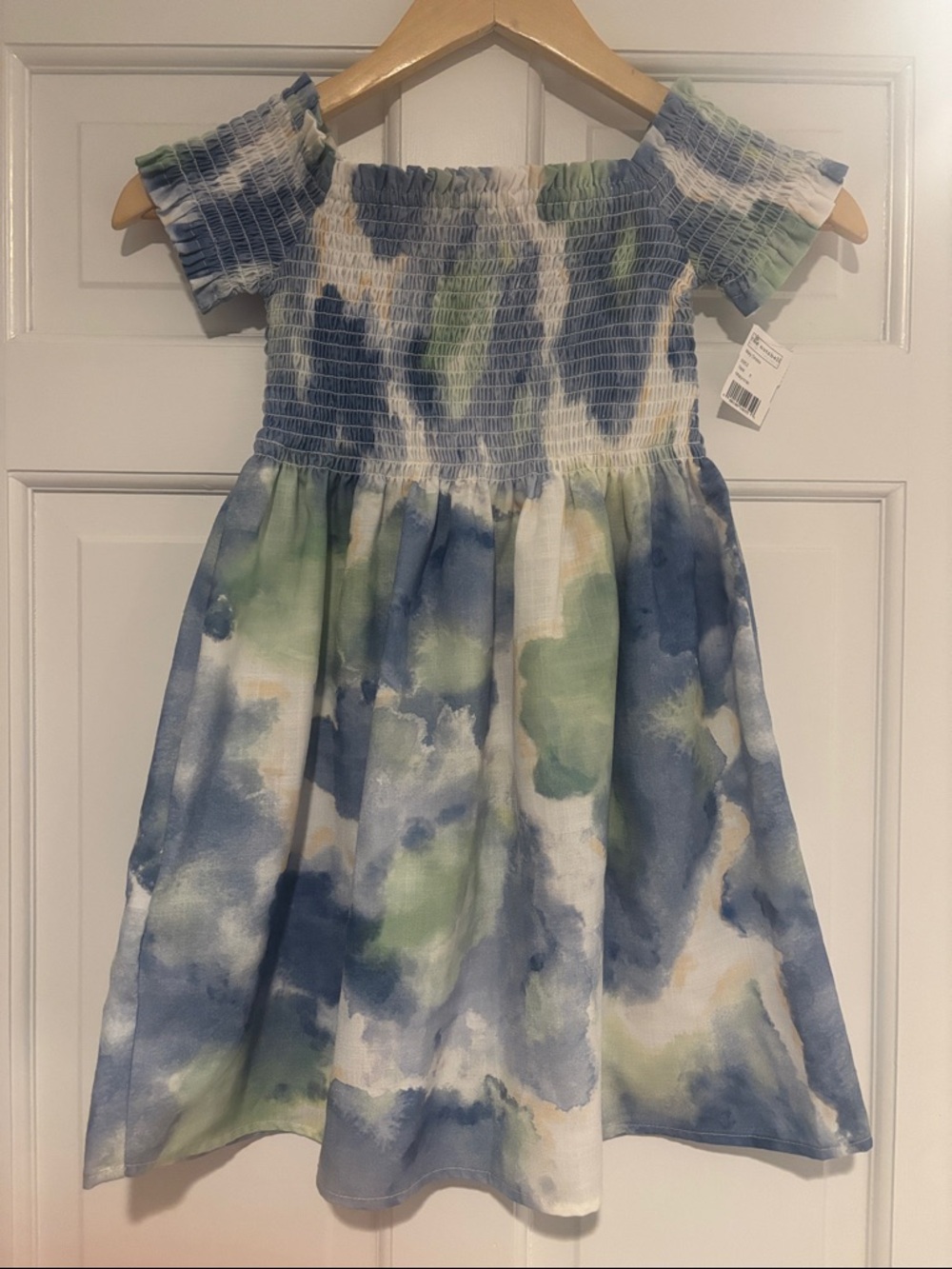 Mayoral | Dress In Tie-dye Mint Girls Blue & Green Watercolor